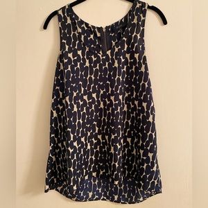 Eclair Blue Printed Tank Top Size S
